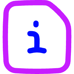 File Document Info Quick Reference Icon from Flex Neon Set