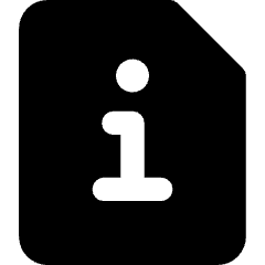 File Document Info Quick Reference Icon from Core Solid Set