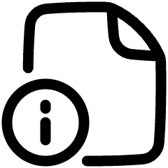 File Document Info Quick Reference Icon from Plump Line Set