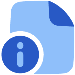 File Document Info Quick Reference Icon from Plump Flat Set