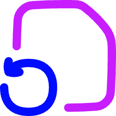 File Document Restore Page Icon from Flex Neon Set