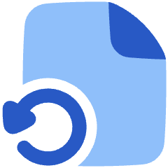 File Document Restore Page Icon from Plump Flat Set