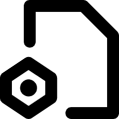 File Document Setting Icon from Micro Line Set