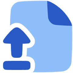 File Document Upload Publish Icon from Plump Flat Set