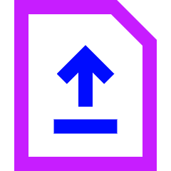 File Document Upload Publish Icon from Sharp Neon Set