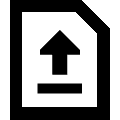 File Document Upload Publish Icon from Sharp Remix Set