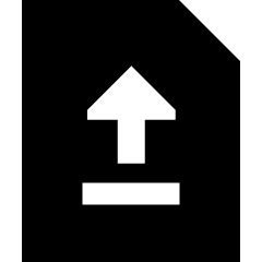 File Document Upload Publish Icon from Sharp Solid Set