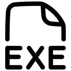 File Exe Icon from Plump Line Set