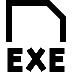 File Exe Icon from Sharp Line Set