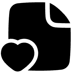 File Favorite Heart Icon from Plump Solid Set