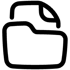 File Folder Icon from Plump Line Set