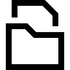 File Folder Icon from Sharp Line Set