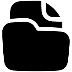 File Folder Icon from Plump Solid Set