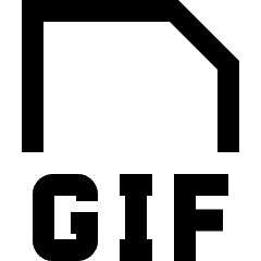 File Gif Icon from Sharp Line Set