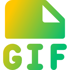 File Gif Icon from Core Gradient Set