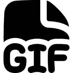 File Gif Icon from Flex Solid Set