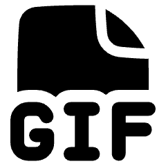 File Gif Icon from Plump Solid Set