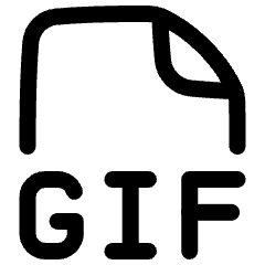 File Gif Icon from Plump Line Set