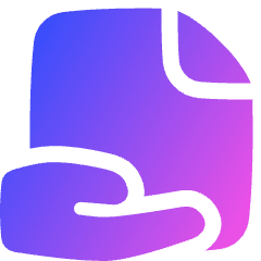 File Give Hand Icon from Plump Gradient Set