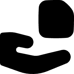 File Give Hand Icon from Flex Solid Set