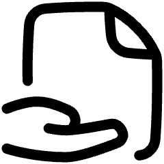 File Give Hand Icon from Plump Line Set