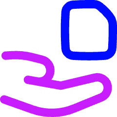 File Give Hand Icon from Flex Neon Set