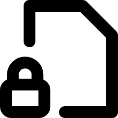 File Lock Icon from Micro Line Set