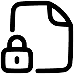 File Lock Icon from Plump Line Set