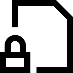 File Lock Icon from Sharp Line Set