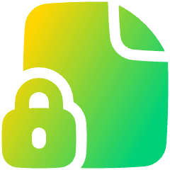 File Lock Icon from Plump Gradient Set