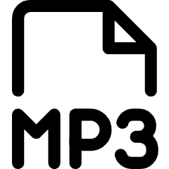 File Mp3 Icon from Core Line Set