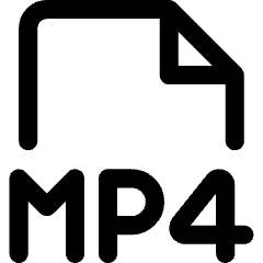 File Mp4 Icon from Core Line Set