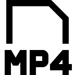 File Mp4 Icon from Sharp Line Set