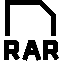 File Rar Icon from Sharp Line Set