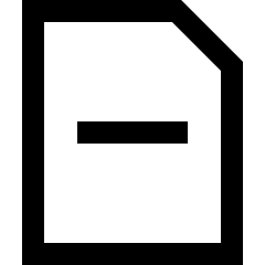 File Remove Icon from Sharp Line Set