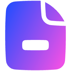 File Remove Icon from Plump Gradient Set