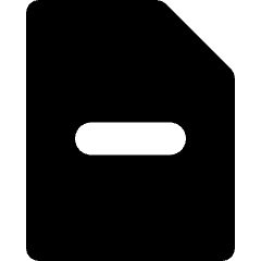 File Remove Icon from Micro Solid Set