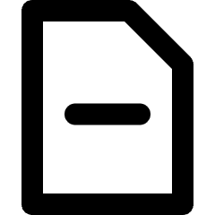 File Remove Icon from Micro Line Set