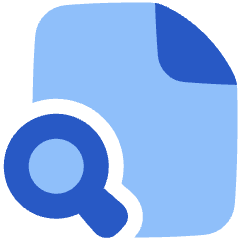 File Search Icon from Plump Flat Set