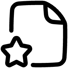 File Star Favorite Icon from Plump Line Set