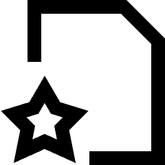 File Star Favorite Icon from Sharp Line Set