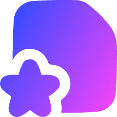 File Star Favorite Icon from Flex Gradient Set