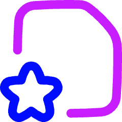 File Star Favorite Icon from Flex Neon Set
