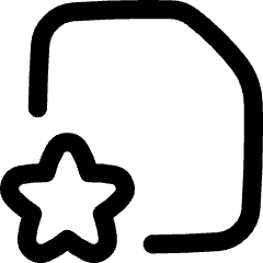 File Star Favorite Icon from Flex Line Set