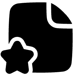 File Star Favorite Icon from Plump Solid Set