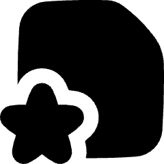 File Star Favorite Icon from Flex Solid Set