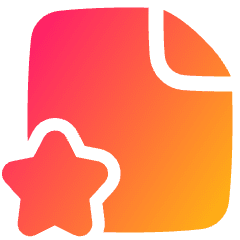 File Star Favorite Icon from Plump Gradient Set