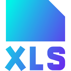 File Xls Icon from Sharp Gradient Set