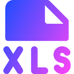 File Xls Icon from Core Gradient Set