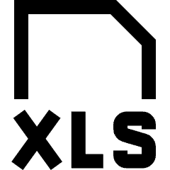 File Xls Icon from Sharp Line Set